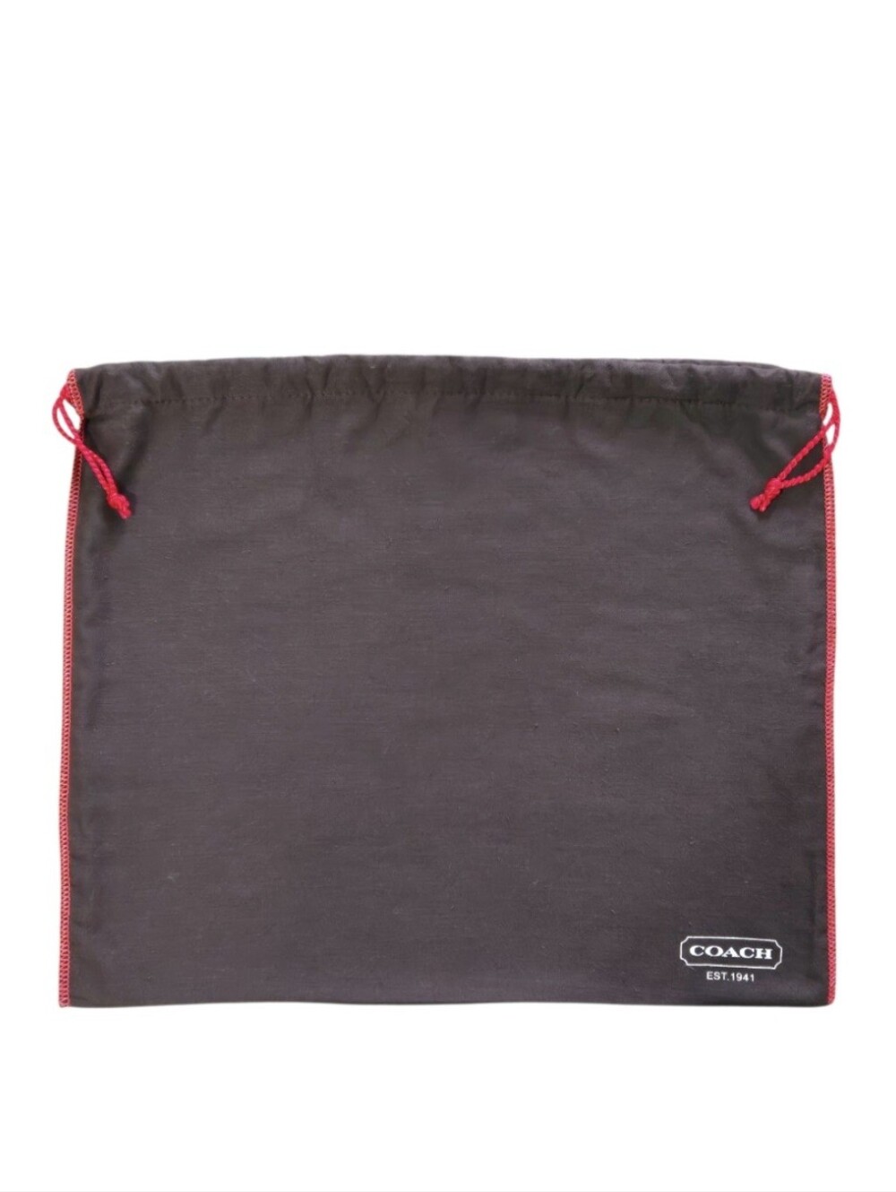 Coach Vintage Dust Bag with Red Trim and Drawstrings